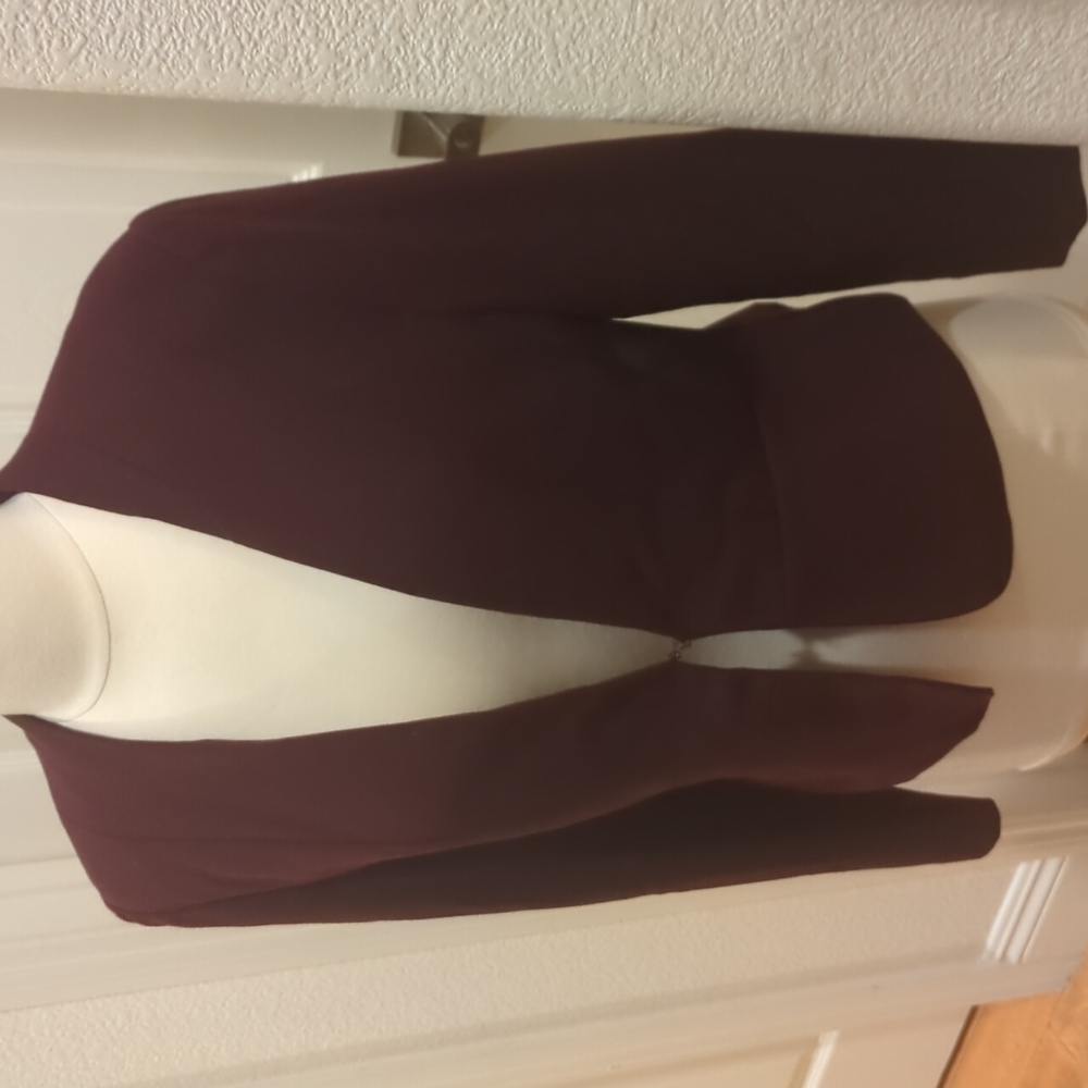 ✅Mario Serrani Italy Elegant Burgundy Women's Jacket Blazer Career Office - Picture 4 of 9